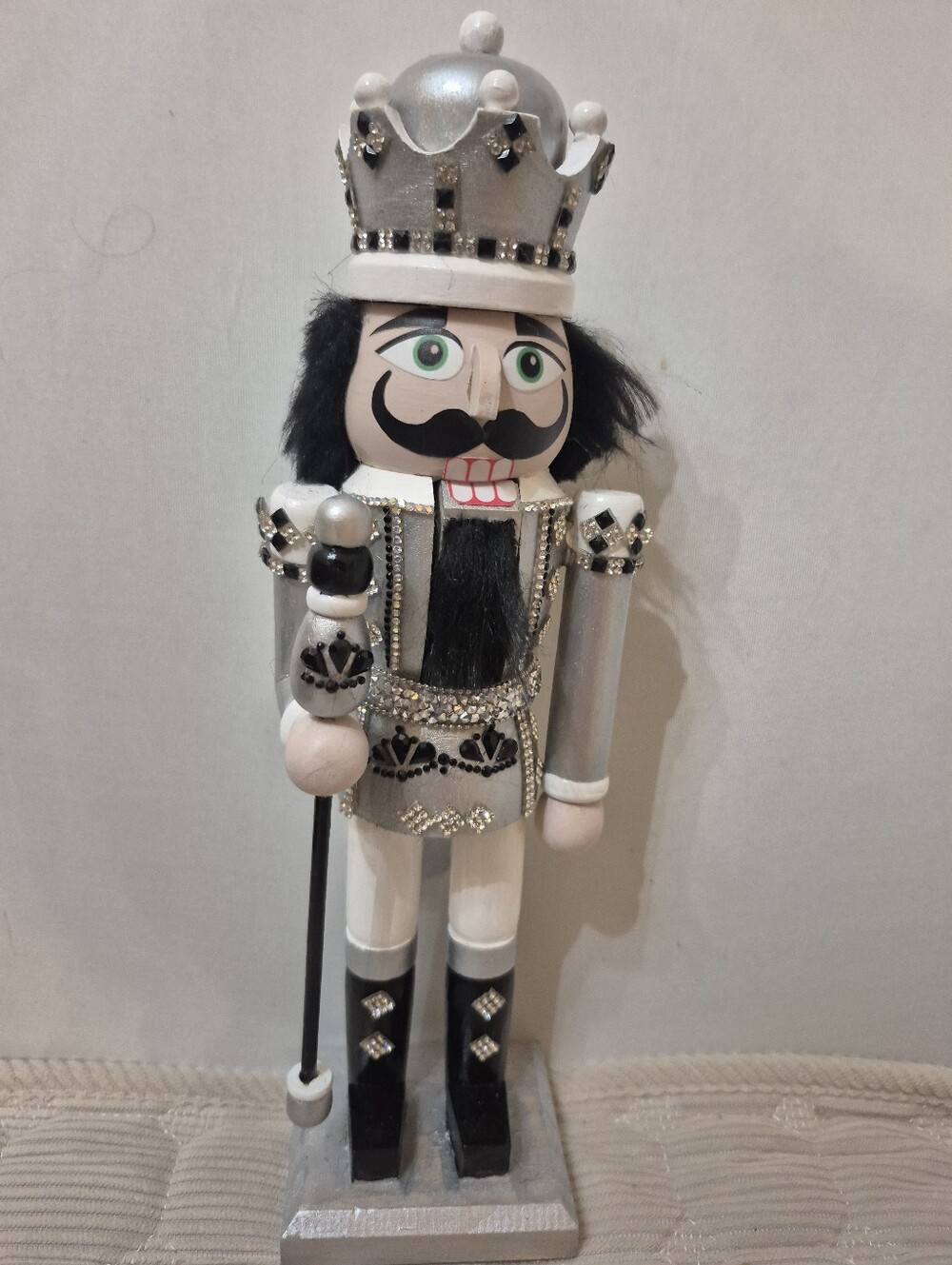 Silver & Black Decorative Nutcracker Soldier